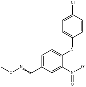 4-[(4-CHLOROPHENYL)SULFANYL]-3-NITROBENZENECARBALDEHYDE O-METHYLOXIME 结构式