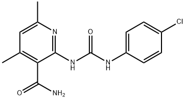 2-([(4-CHLOROANILINO)CARBONYL]AMINO)-4,6-DIMETHYLNICOTINAMIDE 结构式