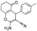 2-AMINO-4-(4-METHYLPHENYL)-5-OXO-5,6,7,8-TETRAHYDRO-4H-CHROMENE-3-CARBONITRILE 结构式