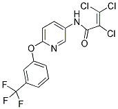 N1-(6-[3-(TRIFLUOROMETHYL)PHENOXY]-3-PYRIDYL)-2,3,3-TRICHLOROACRYLAMIDE 结构式