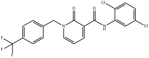 N-(2,5-DICHLOROPHENYL)-2-OXO-1-[4-(TRIFLUOROMETHYL)BENZYL]-1,2-DIHYDRO-3-PYRIDINECARBOXAMIDE 结构式