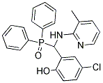 4-CHLORO-2-((DIPHENYLPHOSPHORYL)[(3-METHYL-2-PYRIDYL)AMINO]METHYL)PHENOL 结构式