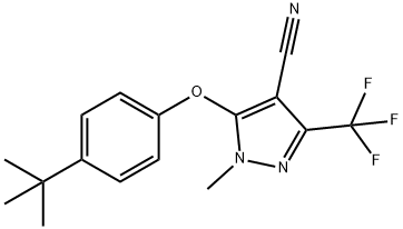 5-[4-(TERT-BUTYL)PHENOXY]-1-METHYL-3-(TRIFLUOROMETHYL)-1H-PYRAZOLE-4-CARBONITRILE 结构式