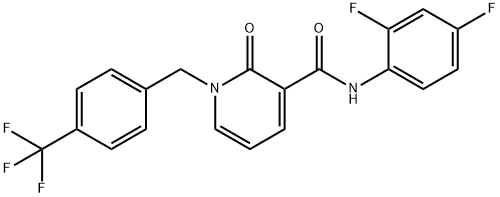 N-(2,4-DIFLUOROPHENYL)-2-OXO-1-[4-(TRIFLUOROMETHYL)BENZYL]-1,2-DIHYDRO-3-PYRIDINECARBOXAMIDE 结构式