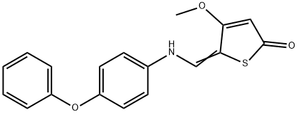 4-METHOXY-5-[(4-PHENOXYANILINO)METHYLENE]-2(5H)-THIOPHENONE 结构式