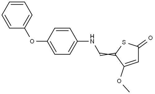 4-Methoxy-5-[(4-phenoxyanilino)methylene]-2(5H)-thiophenone 结构式