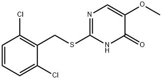 2-[(2,6-DICHLOROBENZYL)SULFANYL]-5-METHOXY-4-PYRIMIDINOL 结构式