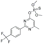 O,O-DIMETHYL O-(6-METHYL-2-[4-(TRIFLUOROMETHYL)PHENYL]PYRIMIDIN-4-YL) PHOSPHOTHIOATE 结构式