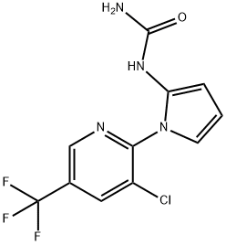 N-(1-[3-CHLORO-5-(TRIFLUOROMETHYL)-2-PYRIDINYL]-1H-PYRROL-2-YL)UREA 结构式