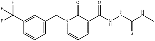 N-METHYL-2-((2-OXO-1-[3-(TRIFLUOROMETHYL)BENZYL]-1,2-DIHYDRO-3-PYRIDINYL)CARBONYL)-1-HYDRAZINECARBOTHIOAMIDE 结构式