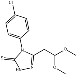 4-(4-CHLOROPHENYL)-5-(2,2-DIMETHOXYETHYL)-4H-1,2,4-TRIAZOL-3-YLHYDROSULFIDE 结构式