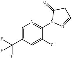 2-[3-Chloro-5-(trifluoromethyl)-2-pyridinyl]-2,4-dihydro-3H-pyrazol-3-one 结构式