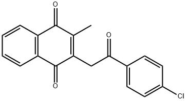 2-[2-(4-Chlorophenyl)-2-oxoethyl]-3-methylnaphthoquinone 结构式