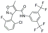 N-(3,5-BIS(TRIFLUOROMETHYL)PHENYL)(3-(2-CHLORO-6-FLUOROPHENYL)-5-METHYLISOXAZOL-4-YL)FORMAMIDE 结构式