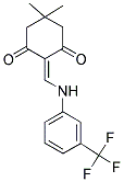 5,5-DIMETHYL-2-(((3-(TRIFLUOROMETHYL)PHENYL)AMINO)METHYLENE)CYCLOHEXANE-1,3-DIONE 结构式