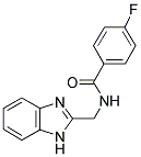 N-(1H-1,3-BENZIMIDAZOL-2-YLMETHYL)-4-FLUOROBENZENECARBOXAMIDE 结构式