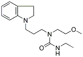 N-[(2,3-DIHYDRO-(1H)-INDOL-1-YL)PROPYL]-N'-ETHYL-N-(2-METHOXYETHYL)UREA 结构式