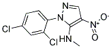 1-(2,4-DICHLOROPHENYL)-N-METHYL-4-NITRO-1H-PYRAZOL-5-AMINE 结构式