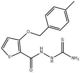 2-((3-[(4-METHYLBENZYL)OXY]-2-THIENYL)CARBONYL)-1-HYDRAZINECARBOTHIOAMIDE 结构式