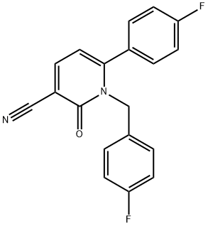 1-(4-FLUOROBENZYL)-6-(4-FLUOROPHENYL)-2-OXO-1,2-DIHYDRO-3-PYRIDINECARBONITRILE 结构式