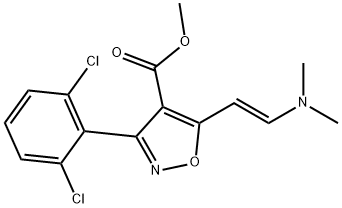 METHYL 3-(2,6-DICHLOROPHENYL)-5-[2-(DIMETHYLAMINO)VINYL]-4-ISOXAZOLECARBOXYLATE 结构式