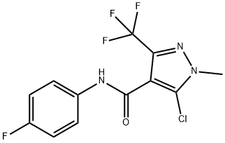 5-CHLORO-N-(4-FLUOROPHENYL)-1-METHYL-3-(TRIFLUOROMETHYL)-1H-PYRAZOLE-4-CARBOXAMIDE 结构式