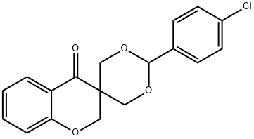 2'-(4-氯苯基)螺[苯并二氢吡喃-3,5'-[1,3]二噁烷]-4-酮 结构式