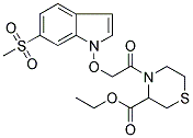 4-[[[6-(Methylsulfonyl)indol-1-yl]oxy]acetyl]thiomorpholine-3-carboxylic acid, ethyl ester 结构式
