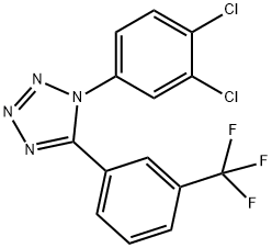 1-(3,4-DICHLOROPHENYL)-5-[3-(TRIFLUOROMETHYL)PHENYL]-1H-1,2,3,4-TETRAAZOLE 结构式