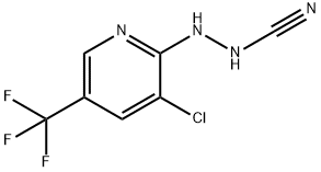N'-[3-CHLORO-5-(TRIFLUOROMETHYL)-2-PYRIDINYL]CYANIC HYDRAZIDE 结构式