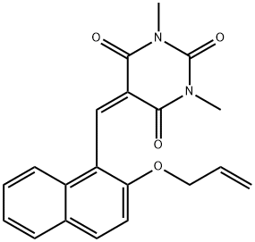 5-([2-(ALLYLOXY)-1-NAPHTHYL]METHYLENE)-1,3-DIMETHYL-2,4,6(1H,3H,5H)-PYRIMIDINETRIONE 结构式