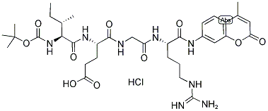 Boc-Ile-Glu-Gly-Arg-AMC HCl 结构式