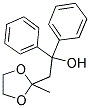 1,1-DIPHENYL-1-HYDROXY-3-BUTANONE ETHYLENE KETAL 结构式