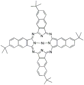 NICKEL(II) 2,11,20,29-TETRA-TERT-BUTYL-2,3-NAPHTHALOCYANINE 结构式