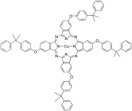 COPPER(II) TETRAKIS(4-CUMYLPHENOXY)PHTHALOCYANINE 结构式