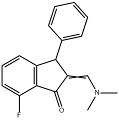 2-[(DIMETHYLAMINO)METHYLENE]-7-FLUORO-3-PHENYL-1-INDANONE 结构式