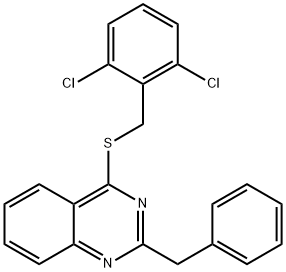 2-BENZYL-4-QUINAZOLINYL 2,6-DICHLOROBENZYL SULFIDE 结构式