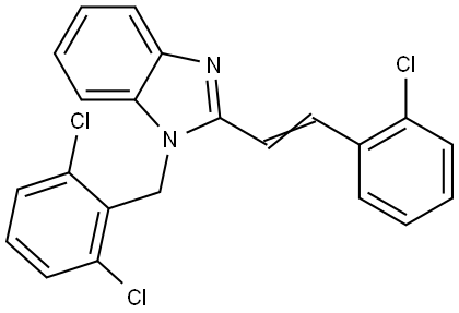 2-(2-Chlorostyryl)-1-(2,6-dichlorobenzyl)-1H-1,3-benzimidazole 结构式