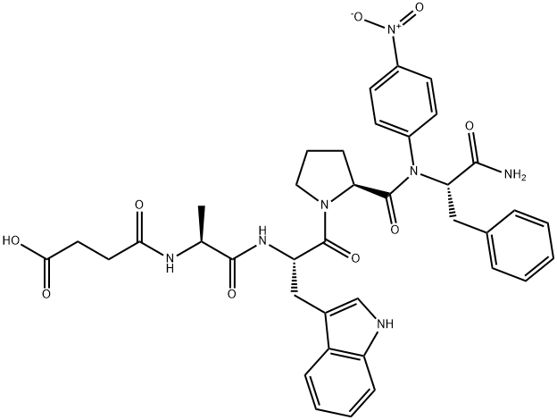 SUC-ALA-TRP-PRO-PHE-PNA 结构式