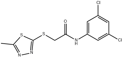 N-(3,5-Dichlorophenyl)-2-(3-methyl(2,4,5-thiadiazolylthio))ethanamide 结构式