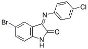 5-Bromo-3-(4-chlorophenylimino)indolin-2-one 结构式