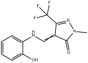 4-[(2-HYDROXYANILINO)METHYLENE]-2-METHYL-5-(TRIFLUOROMETHYL)-2,4-DIHYDRO-3H-PYRAZOL-3-ONE 结构式