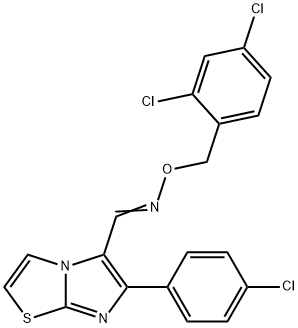 6-(4-CHLOROPHENYL)IMIDAZO[2,1-B][1,3]THIAZOLE-5-CARBALDEHYDE O-(2,4-DICHLOROBENZYL)OXIME 结构式