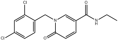 1-(2,4-二氯苄基)-N-乙基-6-氧代-1,6-二氢吡啶-3-甲酰胺 结构式