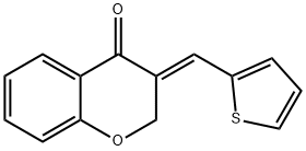 3-[(E)-2-THIENYLMETHYLIDENE]-2,3-DIHYDRO-4H-CHROMEN-4-ONE 结构式