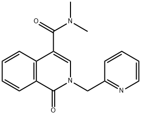 N,N-DIMETHYL-1-OXO-2-(2-PYRIDINYLMETHYL)-1,2-DIHYDRO-4-ISOQUINOLINECARBOXAMIDE 结构式