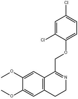 1-((2,4-二氯苯氧基)甲基)-6,7-二甲氧基-3,4-二氢异喹啉 结构式