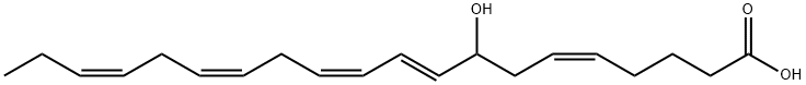 (+/-)-8-HYDROXY-5Z,9E,11Z,14Z,17Z-EICOSAPENTAENOIC ACID 结构式