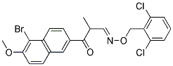 3-(5-BROMO-6-METHOXY-2-NAPHTHYL)-2-METHYL-3-OXOPROPANAL O-(2,6-DICHLOROBENZYL)OXIME 结构式