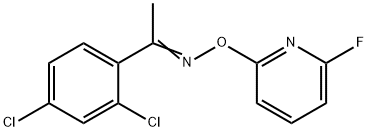 1-(2,4-DICHLOROPHENYL)-1-ETHANONE O-(6-FLUORO-2-PYRIDINYL)OXIME 结构式